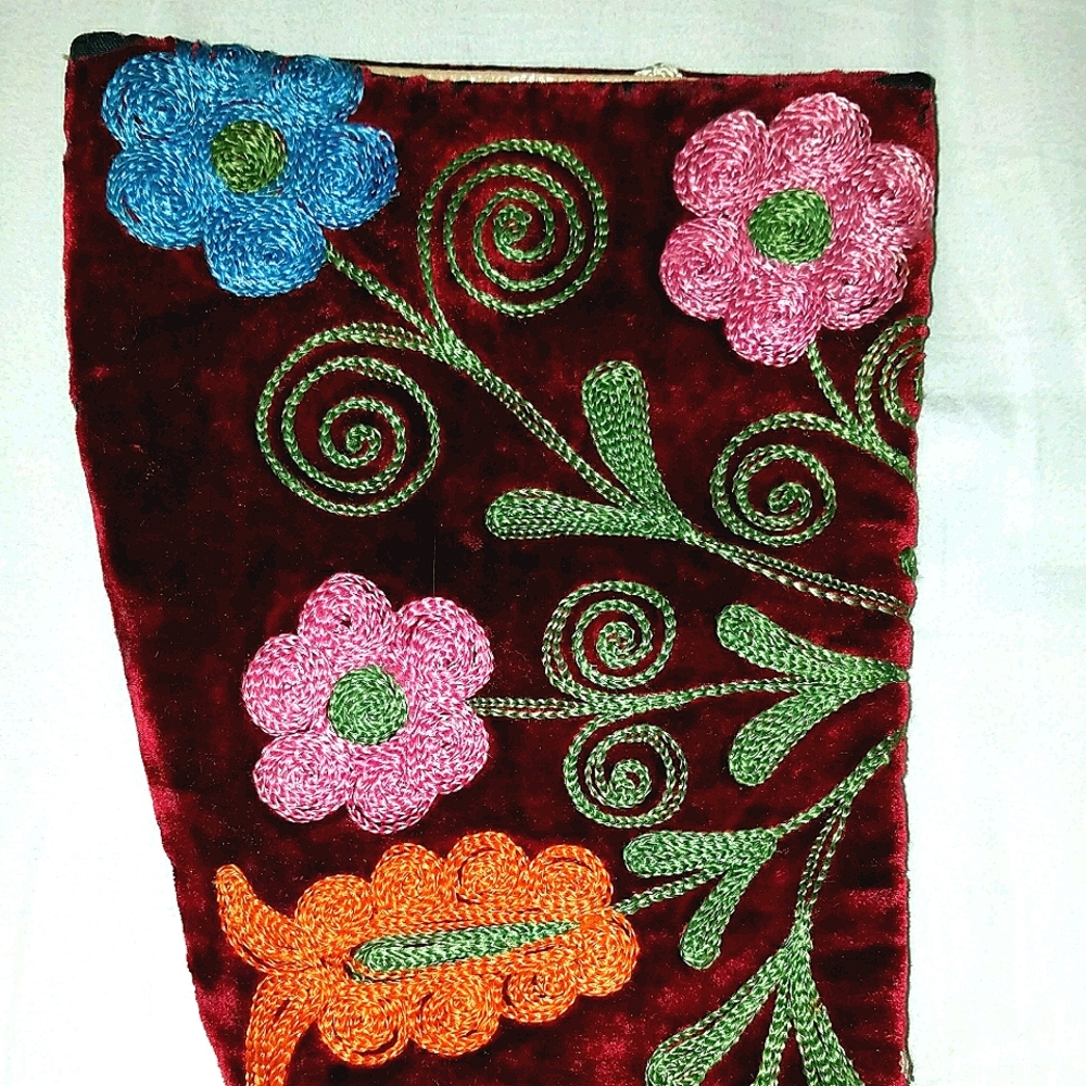 Vintage Anthropologie velvet embroidered boots - Picture 7 of 13